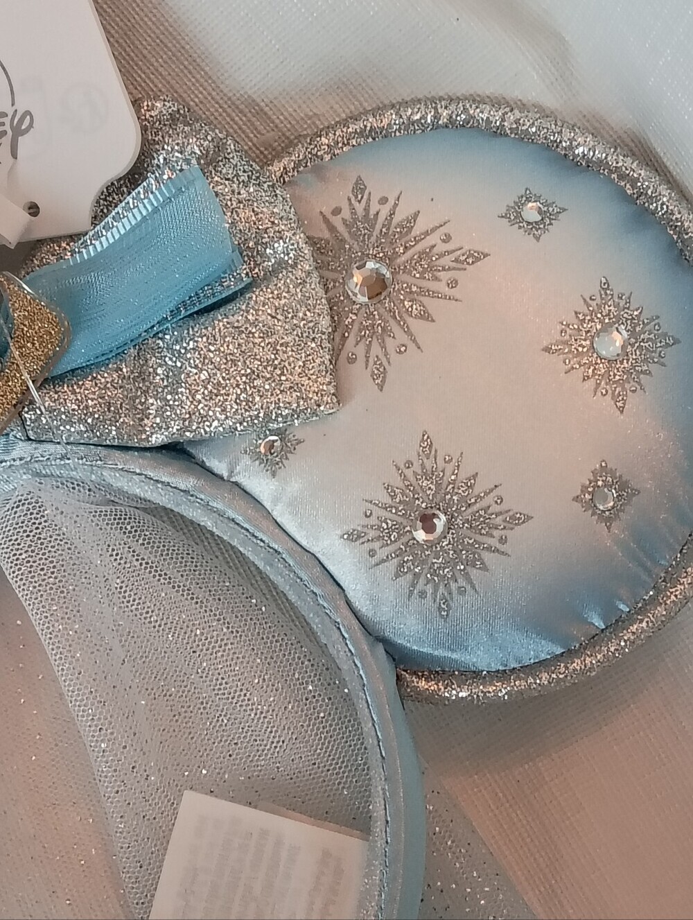 Disney Parks Mickey Minnie Ears Elsa Frozen Embellished Headband Veil NWT - Picture 5 of 11